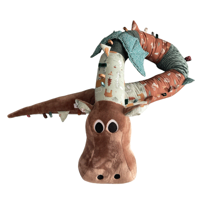 gaston le dragon motif foret canada - doudou geant tour de lit pour bébé