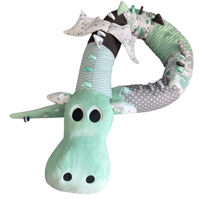 gaston le dragon éléphant menthe doudou geant pour bébé-jouet bébé